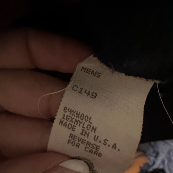 VTG LL Bean Mens Aztec USA Made Western Full Zip Chore Woolen Stripe Vest Sz L - Picture 6 of 7